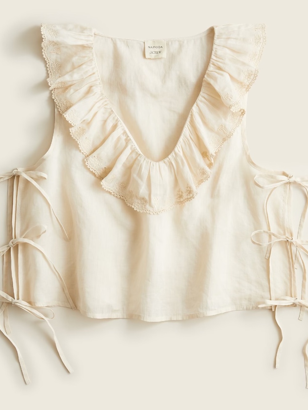 J.Crew X Cassi Namoda limited-edition ruffle cropped tank - NWT